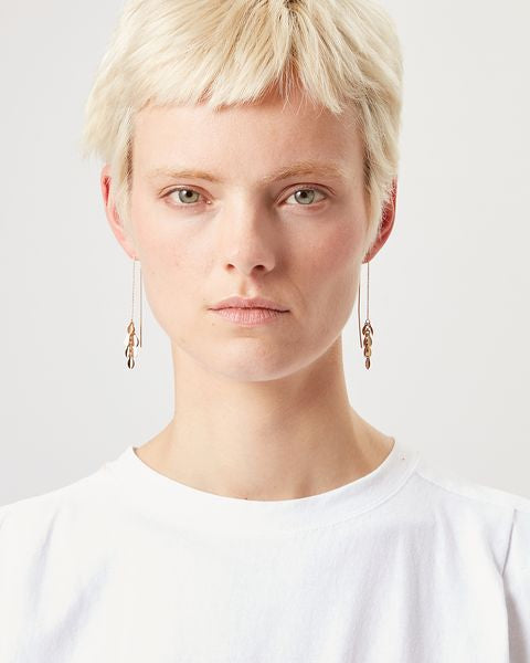 Metal Shiny Leaf Earrings